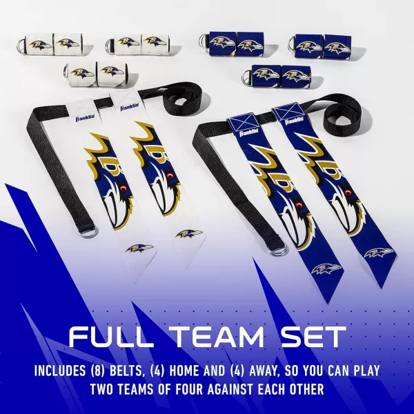 Franklin Sports NFL Flag Football Sets  NFL Team Flag Football Belts and Flags  Flag Football Equipment for Kids and AdultsBaltimore Ravens
