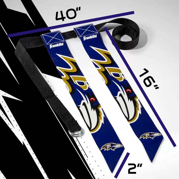 Franklin Sports NFL Flag Football Sets  NFL Team Flag Football Belts and Flags  Flag Football Equipment for Kids and AdultsBaltimore Ravens