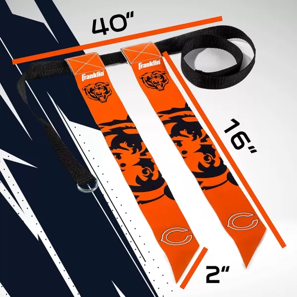 Franklin Sports NFL Flag Football Sets  NFL Team Flag Football Belts and Flags  Flag Football Equipment for Kids and AdultsChicago Bears