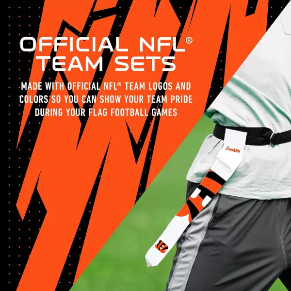 Franklin Sports NFL Flag Football Sets  NFL Team Flag Football Belts and Flags  Flag Football Equipment for Kids and AdultsCincinnati Bengals