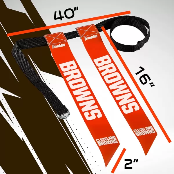 Franklin Sports NFL Flag Football Sets  NFL Team Flag Football Belts and Flags  Flag Football Equipment for Kids and AdultsCleveland Browns
