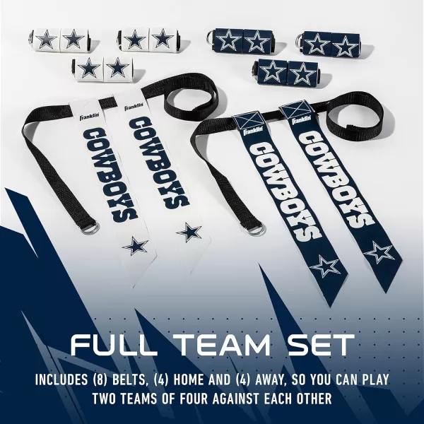 Franklin Sports NFL Flag Football Sets  NFL Team Flag Football Belts and Flags  Flag Football Equipment for Kids and AdultsDallas Cowboys