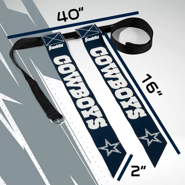 Franklin Sports NFL Flag Football Sets  NFL Team Flag Football Belts and Flags  Flag Football Equipment for Kids and AdultsDallas Cowboys