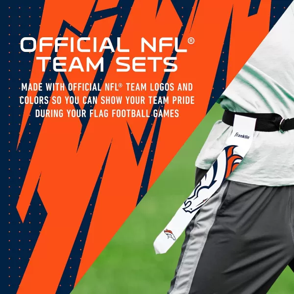Franklin Sports NFL Flag Football Sets  NFL Team Flag Football Belts and Flags  Flag Football Equipment for Kids and AdultsDenver Broncos