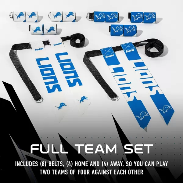Franklin Sports NFL Flag Football Sets  NFL Team Flag Football Belts and Flags  Flag Football Equipment for Kids and AdultsDetroit Lions