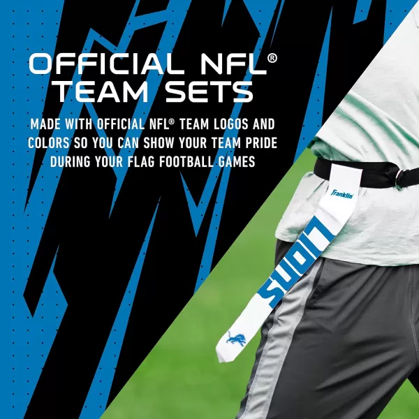 Franklin Sports NFL Flag Football Sets  NFL Team Flag Football Belts and Flags  Flag Football Equipment for Kids and AdultsDetroit Lions