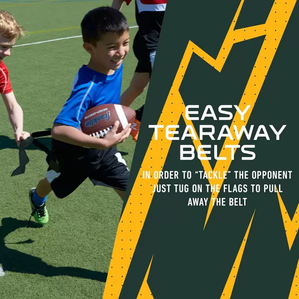 Franklin Sports NFL Flag Football Sets  NFL Team Flag Football Belts and Flags  Flag Football Equipment for Kids and AdultsGreen Bay Packers
