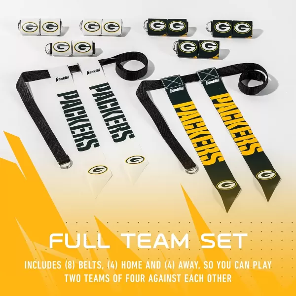 Franklin Sports NFL Flag Football Sets  NFL Team Flag Football Belts and Flags  Flag Football Equipment for Kids and AdultsGreen Bay Packers