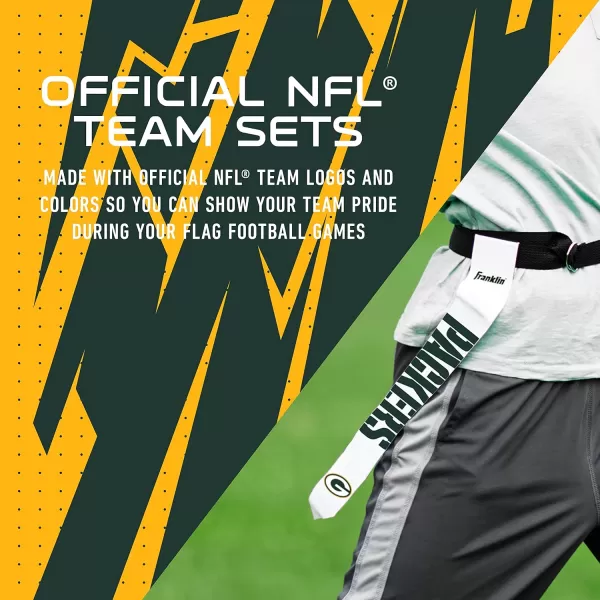 Franklin Sports NFL Flag Football Sets  NFL Team Flag Football Belts and Flags  Flag Football Equipment for Kids and AdultsGreen Bay Packers