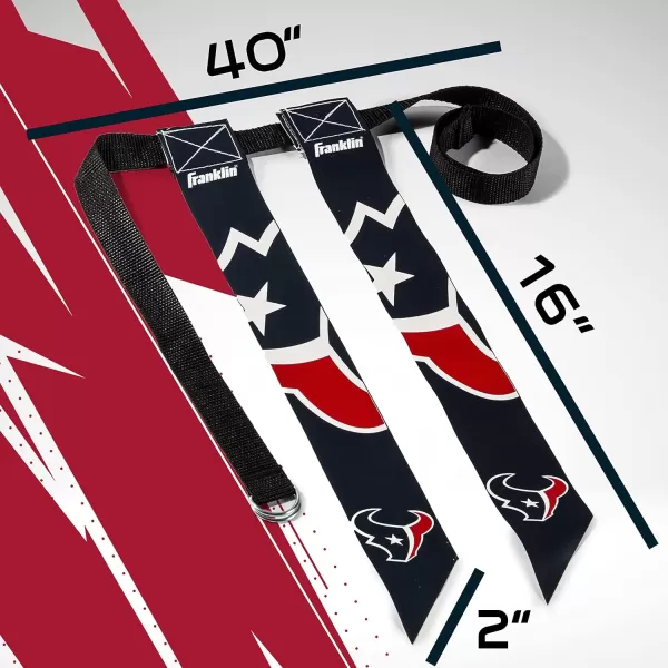 Franklin Sports NFL Flag Football Sets  NFL Team Flag Football Belts and Flags  Flag Football Equipment for Kids and AdultsHouston Texans