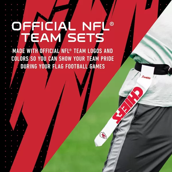 Franklin Sports NFL Flag Football Sets  NFL Team Flag Football Belts and Flags  Flag Football Equipment for Kids and AdultsKansas City Chiefs