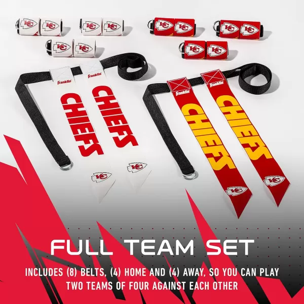 Franklin Sports NFL Flag Football Sets  NFL Team Flag Football Belts and Flags  Flag Football Equipment for Kids and AdultsKansas City Chiefs