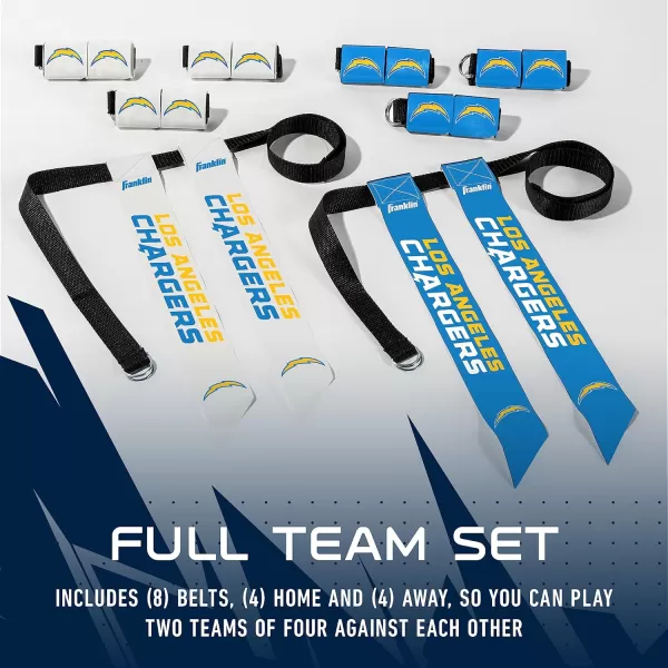 Franklin Sports NFL Flag Football Sets  NFL Team Flag Football Belts and Flags  Flag Football Equipment for Kids and AdultsLos Angeles Chargers