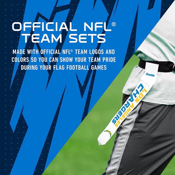Franklin Sports NFL Flag Football Sets  NFL Team Flag Football Belts and Flags  Flag Football Equipment for Kids and AdultsLos Angeles Chargers