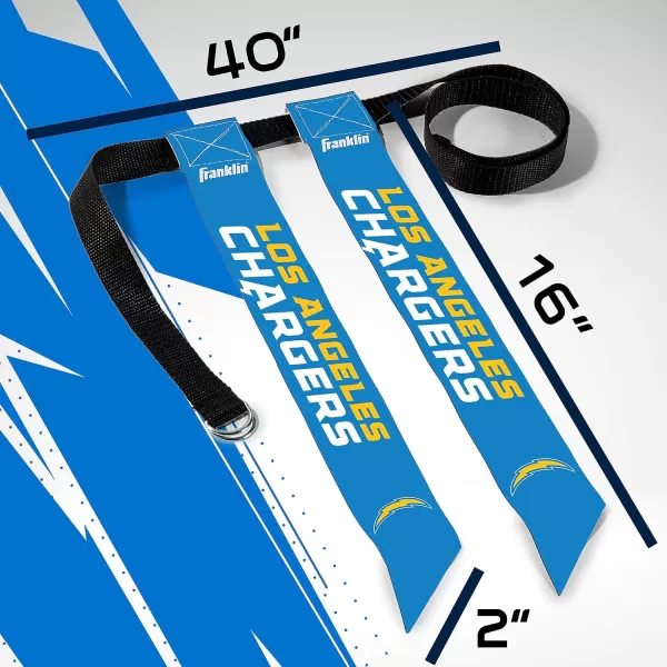 Franklin Sports NFL Flag Football Sets  NFL Team Flag Football Belts and Flags  Flag Football Equipment for Kids and AdultsLos Angeles Chargers