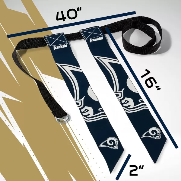 Franklin Sports NFL Flag Football Sets  NFL Team Flag Football Belts and Flags  Flag Football Equipment for Kids and AdultsLos Angeles Rams
