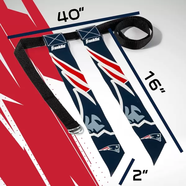 Franklin Sports NFL Flag Football Sets  NFL Team Flag Football Belts and Flags  Flag Football Equipment for Kids and AdultsNew England Patriots