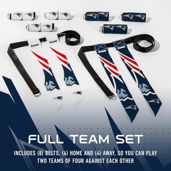 Franklin Sports NFL Flag Football Sets  NFL Team Flag Football Belts and Flags  Flag Football Equipment for Kids and AdultsNew England Patriots