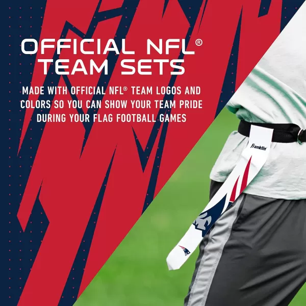 Franklin Sports NFL Flag Football Sets  NFL Team Flag Football Belts and Flags  Flag Football Equipment for Kids and AdultsNew England Patriots