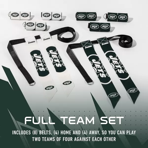 Franklin Sports NFL Flag Football Sets  NFL Team Flag Football Belts and Flags  Flag Football Equipment for Kids and AdultsNew York Jets