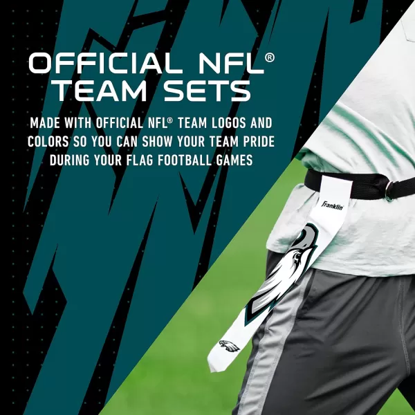 Franklin Sports NFL Flag Football Sets  NFL Team Flag Football Belts and Flags  Flag Football Equipment for Kids and AdultsPhiladelphia Eagles