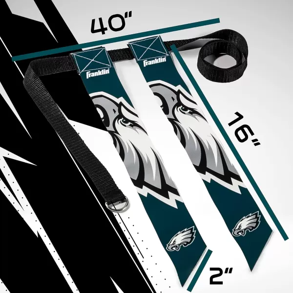 Franklin Sports NFL Flag Football Sets  NFL Team Flag Football Belts and Flags  Flag Football Equipment for Kids and AdultsPhiladelphia Eagles