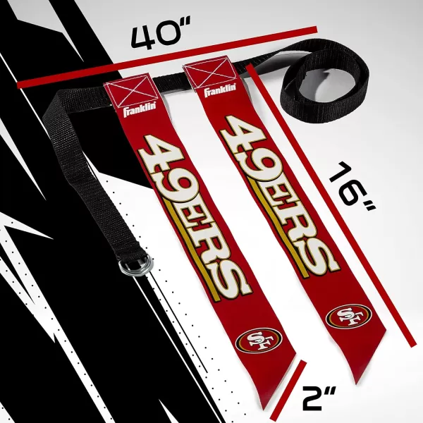 Franklin Sports NFL Flag Football Sets  NFL Team Flag Football Belts and Flags  Flag Football Equipment for Kids and AdultsSan Francisco 49ers