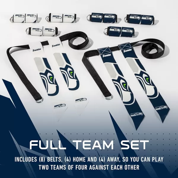 Franklin Sports NFL Flag Football Sets  NFL Team Flag Football Belts and Flags  Flag Football Equipment for Kids and AdultsSeattle Seahawks