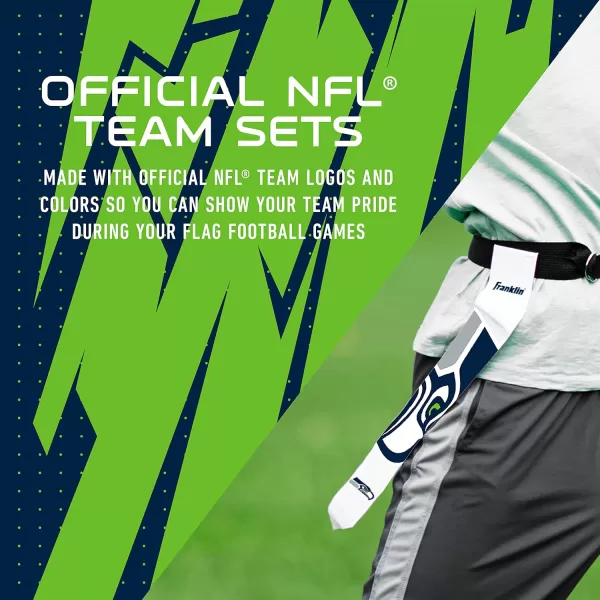 Franklin Sports NFL Flag Football Sets  NFL Team Flag Football Belts and Flags  Flag Football Equipment for Kids and AdultsSeattle Seahawks
