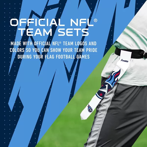Franklin Sports NFL Flag Football Sets  NFL Team Flag Football Belts and Flags  Flag Football Equipment for Kids and AdultsTennessee Titans