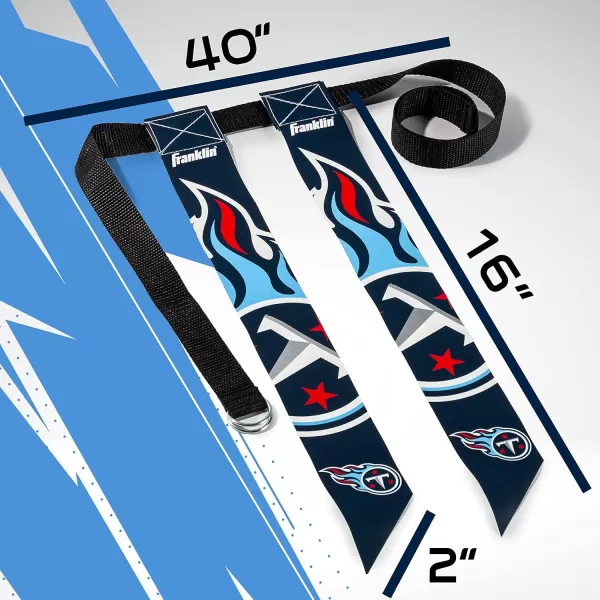 Franklin Sports NFL Flag Football Sets  NFL Team Flag Football Belts and Flags  Flag Football Equipment for Kids and AdultsTennessee Titans