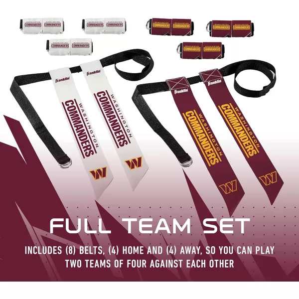 Franklin Sports NFL Flag Football Sets  NFL Team Flag Football Belts and Flags  Flag Football Equipment for Kids and AdultsWashington Commanders
