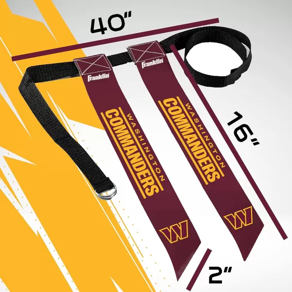 Franklin Sports NFL Flag Football Sets  NFL Team Flag Football Belts and Flags  Flag Football Equipment for Kids and AdultsWashington Commanders