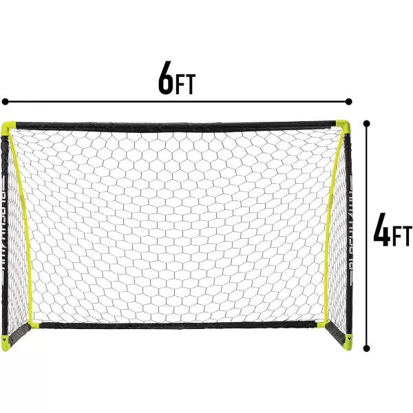 Franklin Sports Portable Soccer Goal  Kids Backyard Soccer Net  6 x 4 Foot  AllWeather Durable Easy Storage  Blackhawk Goal
