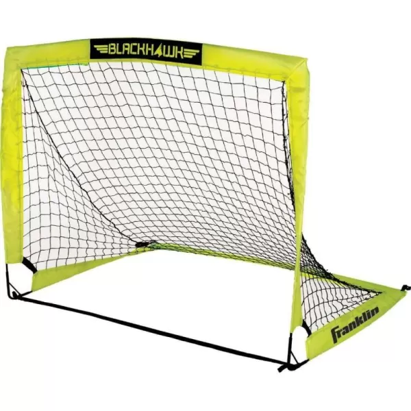 Franklin Sports Blackhawk Backyard Soccer Goal  Portable Pop Up Soccer Nets  Youth  Adult Folding Indoor  Outdoor Goals  Multiple Sizes  Colors  Perfect for Games  PracticeOptic Yellow