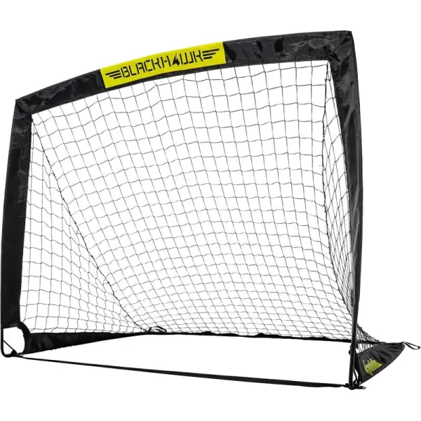 Franklin Sports Blackhawk Backyard Soccer Goal  Portable Pop Up Soccer Nets  Youth  Adult Folding Indoor  Outdoor Goals  Multiple Sizes  Colors  Perfect for Games  PracticeBlack