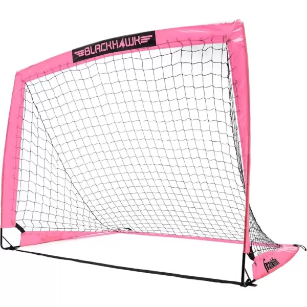 Franklin Sports Blackhawk Backyard Soccer Goal  Portable Pop Up Soccer Nets  Youth  Adult Folding Indoor  Outdoor Goals  Multiple Sizes  Colors  Perfect for Games  PracticePink