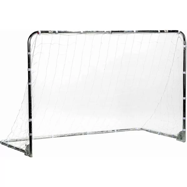 Franklin Sports Competition Soccer Goals  Backyard Portable Steel Soccer Goals  Adult  Youth Soccer Goal with Net  Ground Stakes Included  Multiple Sizes  ColorsSilver