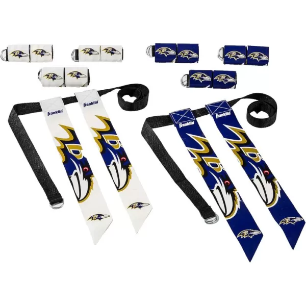 Franklin Sports NFL Flag Football Sets  NFL Team Flag Football Belts and Flags  Flag Football Equipment for Kids and AdultsBaltimore Ravens