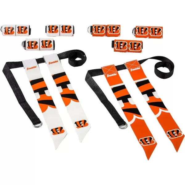 Franklin Sports NFL Flag Football Sets  NFL Team Flag Football Belts and Flags  Flag Football Equipment for Kids and AdultsCincinnati Bengals