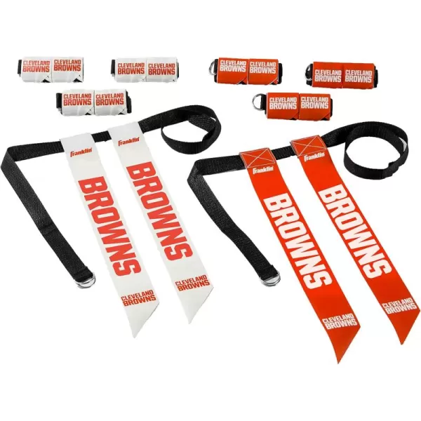 Franklin Sports NFL Flag Football Sets  NFL Team Flag Football Belts and Flags  Flag Football Equipment for Kids and AdultsCleveland Browns