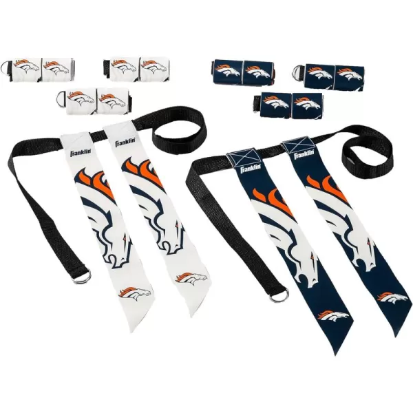 Franklin Sports NFL Flag Football Sets  NFL Team Flag Football Belts and Flags  Flag Football Equipment for Kids and AdultsDenver Broncos