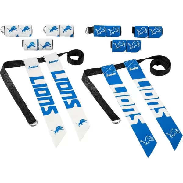 Franklin Sports NFL Flag Football Sets  NFL Team Flag Football Belts and Flags  Flag Football Equipment for Kids and AdultsDetroit Lions