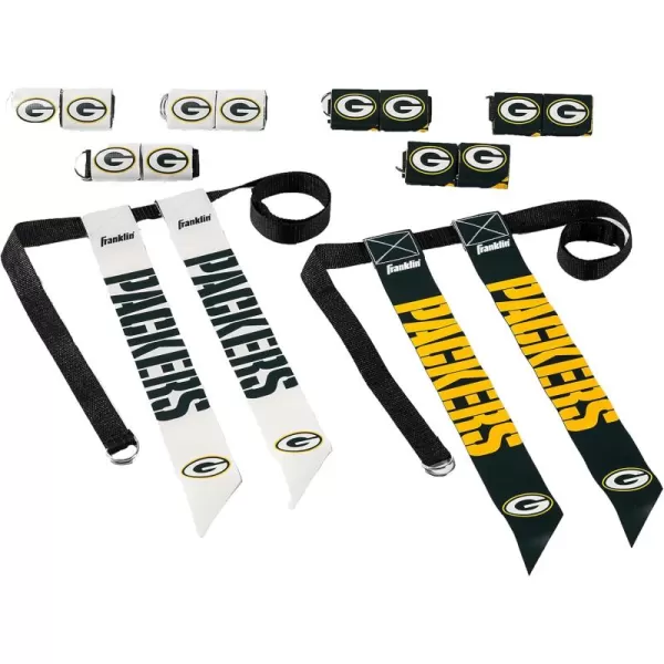 Franklin Sports NFL Flag Football Sets  NFL Team Flag Football Belts and Flags  Flag Football Equipment for Kids and AdultsGreen Bay Packers