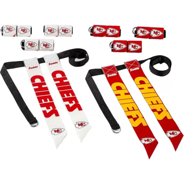 Franklin Sports NFL Flag Football Sets  NFL Team Flag Football Belts and Flags  Flag Football Equipment for Kids and AdultsKansas City Chiefs