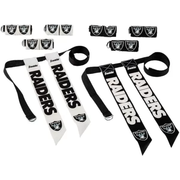 Franklin Sports NFL Flag Football Sets  NFL Team Flag Football Belts and Flags  Flag Football Equipment for Kids and AdultsLas Vegas Raiders