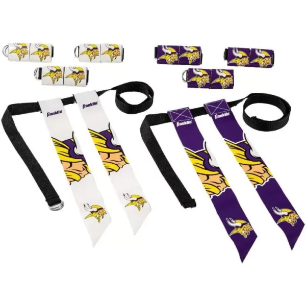 Franklin Sports NFL Flag Football Sets  NFL Team Flag Football Belts and Flags  Flag Football Equipment for Kids and AdultsMinnesota Vikings