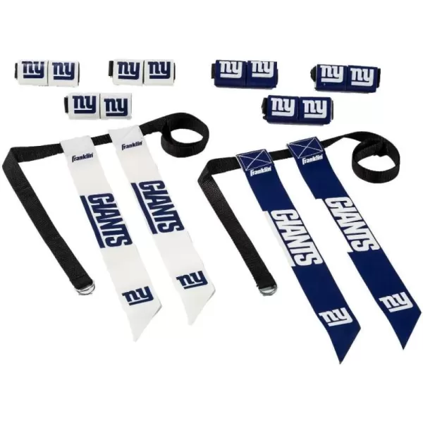Franklin Sports NFL Flag Football Sets  NFL Team Flag Football Belts and Flags  Flag Football Equipment for Kids and AdultsNew York Giants