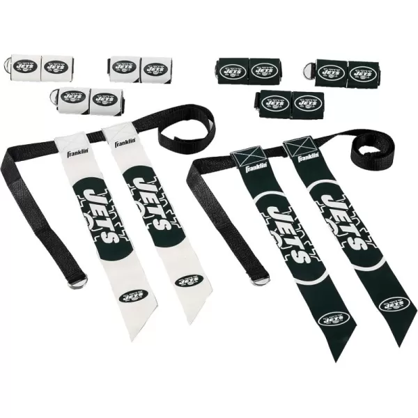 Franklin Sports NFL Flag Football Sets  NFL Team Flag Football Belts and Flags  Flag Football Equipment for Kids and AdultsNew York Jets