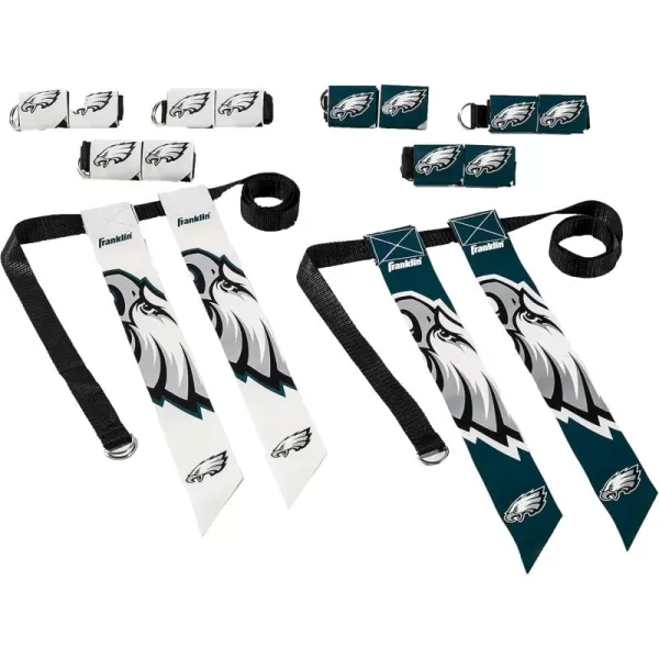 Franklin Sports NFL Flag Football Sets  NFL Team Flag Football Belts and Flags  Flag Football Equipment for Kids and AdultsPhiladelphia Eagles